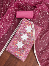 Pink Unstitched suit for Navratri pooja